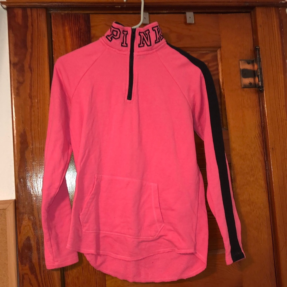Pink quarter zipper